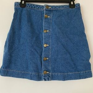 American Apparel Buttoned Denim Skirt